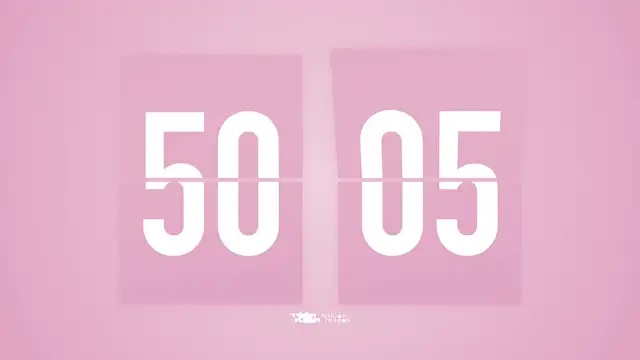 60 Minute Countdown Timer 🌸 Flip Clock with Simple Beeps 🔔